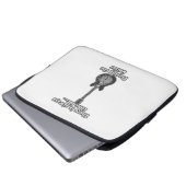 Es ist immer Zeit, Gitarre zu spielen. B&W Laptopschutzhülle (Vorne Knopf)