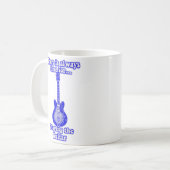 Es ist immer Zeit, Gitarre zu spielen. Blau Kaffeetasse (Vorderseite Links)