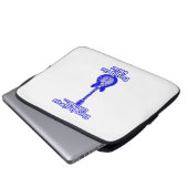 Es ist immer Zeit, Gitarre zu spielen. Blau Laptopschutzhülle (Vorne Knopf)