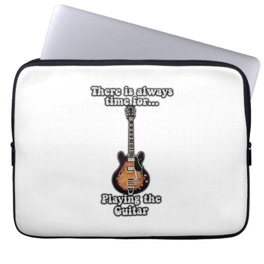 Es ist immer Zeit, Gitarre zu spielen. Retro Laptopschutzhülle (Vorderseite)