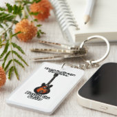 Es ist immer Zeit, Gitarre zu spielen. Retro Schlüsselanhänger (Vorderseite rechts)