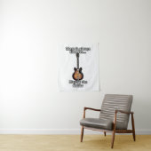 Es ist immer Zeit, Gitarre zu spielen. Retro Wandteppich (Beispiel)