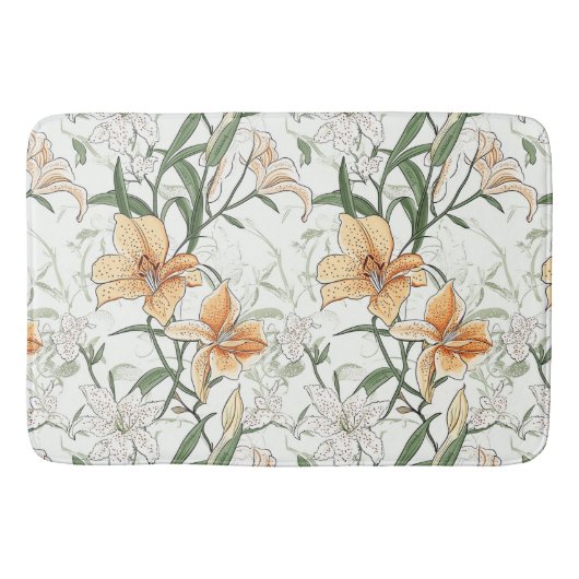 Es ist in den Blätter geschrieben, Orange Lilies Badematte (Vorderseite)