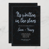 Es ist in der Einladung zur Hochzeit der Sterne ge (Vorne/Hinten)