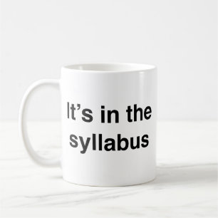 Es ist in der Syllabus-Tasse Kaffeetasse