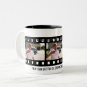 "Es ist in einer SCHALE anstelle einer Eistüte! " Zweifarbige Tasse (Vorderseite Links)