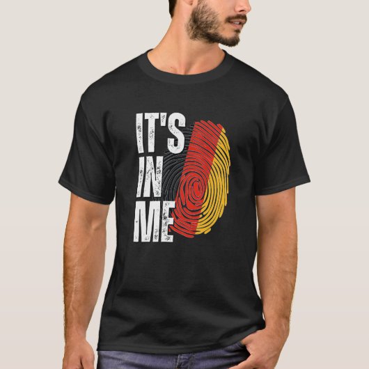 Es ist in Me Germany Flag Fingerprint German Herit T-Shirt (Vorderseite)
