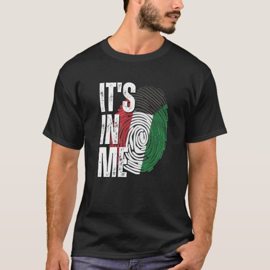 Es ist in Me Kuwait Flag Fingerprint Kuwaiti Herit T-Shirt (Vorderseite)