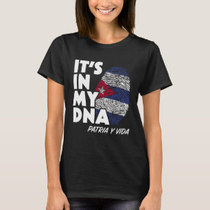 ES IST IN MEIN DNA Kuba Flag Kuba Fingerprint Patr T-Shirt