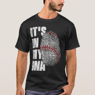 ES IST IN MEINEM DNA Baseball Fingerprint Sports T-Shirt