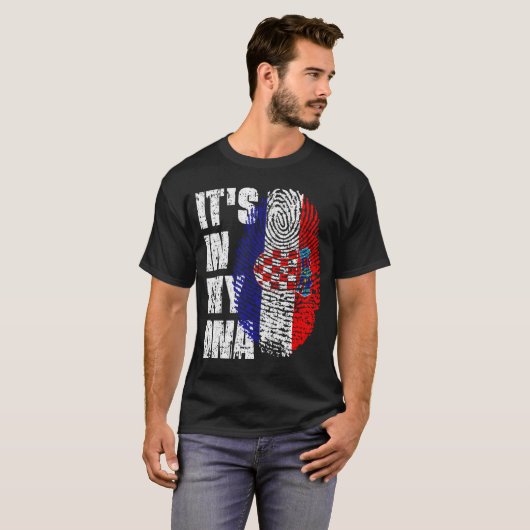 ES IST IN MEINEM DNA-Croatia-Flag-Jungen-Mädchen-G T-Shirt (Vorne ganz)