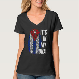 Es ist in meinem DNA Fingerprint kubanische Flagge T-Shirt