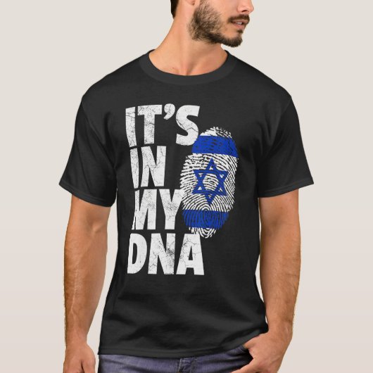 ES IST IN MEINEM DNA-israelischen Flaggenstaat-Nat T-Shirt (Vorderseite)