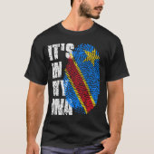 ES IST IN MEINEM DNA-Kongo-Flag Junge Mädchen Gesc T-Shirt (Vorderseite)
