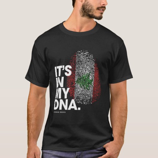 Es ist in meinem Dna Libanon Flag Shirt libanesisc (Vorderseite)