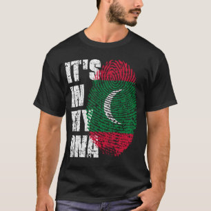 ES IST IN MEINEM DNA-Malediven Flag Jungs Mädchen  T-Shirt