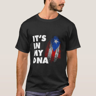 Es ist in meinem DNA Puerto Rico Finger Print Bori T-Shirt