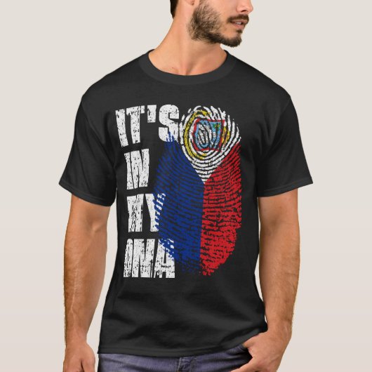 ES IST IN MEINEM DNA-Sint Maarten-Flag St. Maarten T-Shirt (Vorderseite)