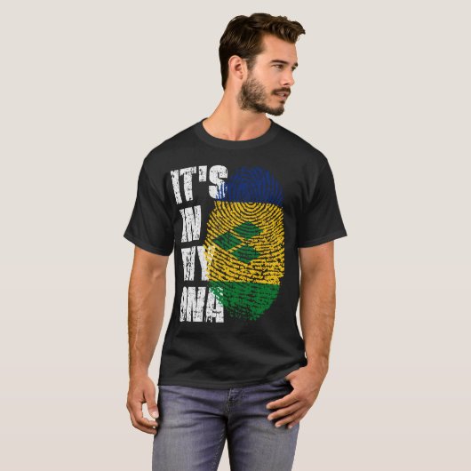 Es ist in meinem DNA St Vincent Grenadines Flag St T-Shirt (Vorne ganz)