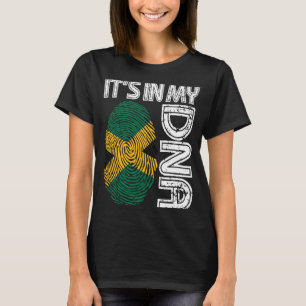 Es ist in meinem DNS jamaikanischen Flag Fingerpri T-Shirt