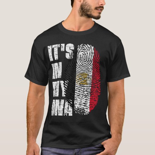 ES IST IN MEINER DNA Ägypten Flaggen Jungs Mädchen T-Shirt (Vorderseite)