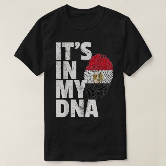 ES IST IN MEINER DNA Ägyptische Flagge Männer Frau T-Shirt (Design vorne)