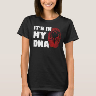 Es ist in meiner DNA Albanien Flag Fingerprint Män T-Shirt