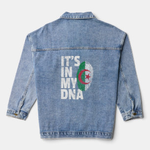 Es ist in meiner DNA algerischen Flagge Männer Fra Jeansjacke