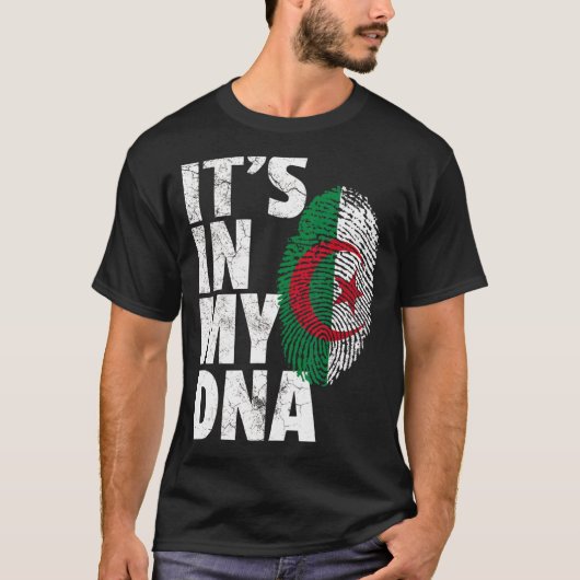 Es ist in meiner DNA algerischen Flagge Männer Fra T-Shirt (Vorderseite)