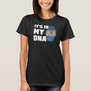 Es ist in meiner DNA Argentinien-Flagge Fingerabdr T-Shirt