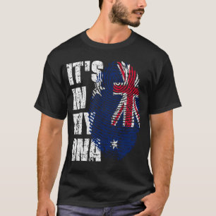 ES IST IN MEINER DNA Australien Flaggen Jungs Mädc T-Shirt