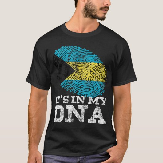 Es ist in meiner DNA bahamian Geschenke Fingerprin T-Shirt (Vorderseite)