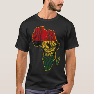 Es ist in meiner DNA BHM Africa Map Fingerprint Af T-Shirt