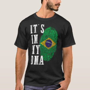 Es ist in meiner DNA Brasilien brasilianische Flag T-Shirt