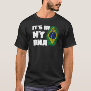 Es ist in meiner DNA Brasilien Flag Fingerprint Mä T-Shirt