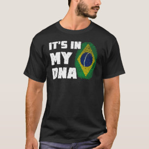 Es ist in meiner DNA Brasilien Flag Fingerprint Mä T-Shirt