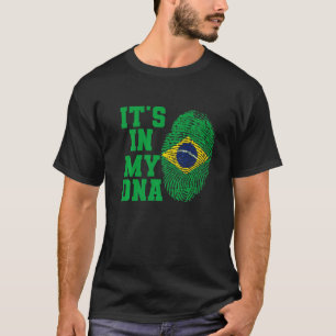 Es ist in meiner DNA Brasilien-Flagge geschnitten T-Shirt
