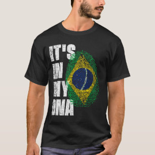 ES IST IN MEINER DNA-Brasilien-Flagge T-Shirt