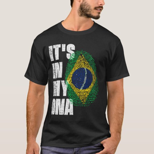 ES IST IN MEINER DNA-Brasilien-Flagge T-Shirt (Vorderseite)