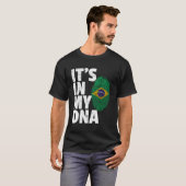 Es ist in meiner DNA Brasiliens Flaggen Pride Root T-Shirt (Vorne ganz)