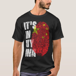 ES IST IN MEINER DNA-China Flag Jungs Mädchen Gesc T-Shirt