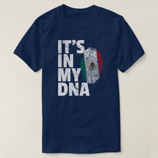 Es ist in meiner DNA Cinco de Mayo mexikanische Fl T-Shirt (Design vorne)