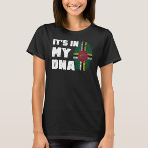 Es ist in meiner DNA Dominica-Flagge Fingerabdruck T-Shirt