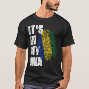 ES IST IN MEINER DNA-Gabon-Flagge T-Shirt