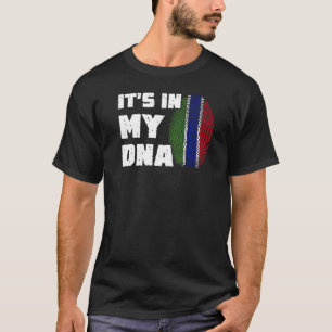 Es ist in meiner DNA Gambia Flag Fingerprint Männe T-Shirt
