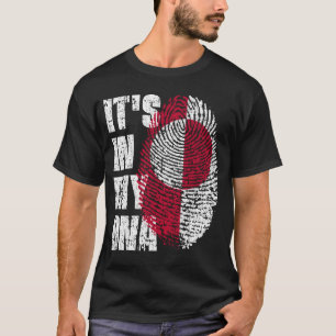 ES IST IN MEINER DNA Grönland-Flagge Jungen Mädche T-Shirt