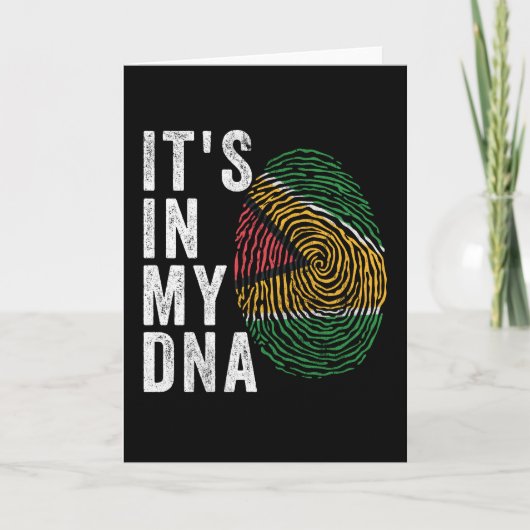Es ist in meiner DNA - Guyana-Flagge Karte (Vorderseite)