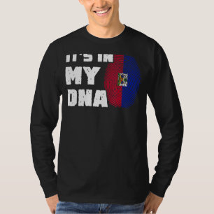 Es ist in meiner DNA Haitis Flag Fingerprint Männe T-Shirt