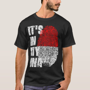 ES IST IN MEINER DNA Indonesien Flag Junge Mädchen T-Shirt