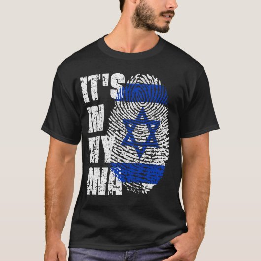 ES IST IN MEINER DNA Israel Flag Boy Girl Gift T-Shirt (Vorderseite)